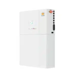 NURA 6.5KW/5KW slim white solar energy storage battery with status display screen and side connectivity ports.