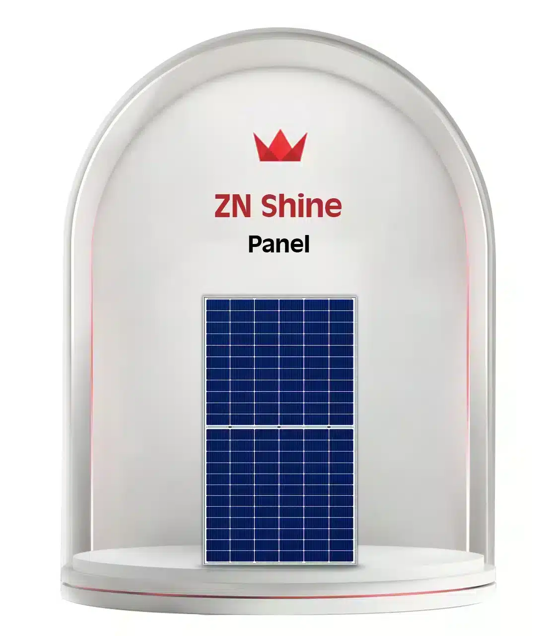 ZN SHINE Solar panel with high-efficiency monocrystalline split cells and a durable silver aluminum frame.